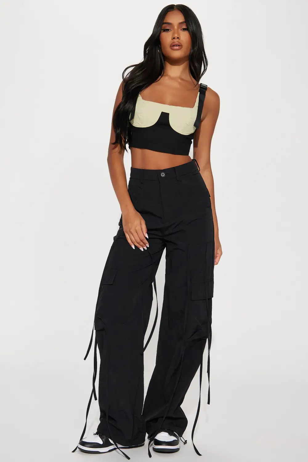 Long Drives Crop Top - Black/combo