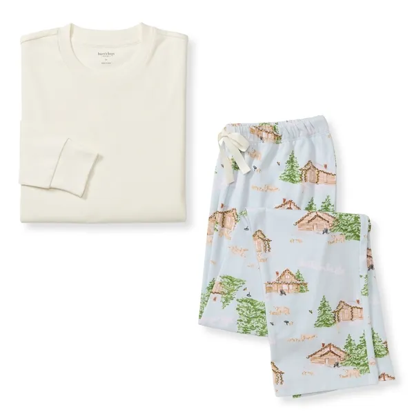Winter Cabin Matching Organic Cotton Pajamas
