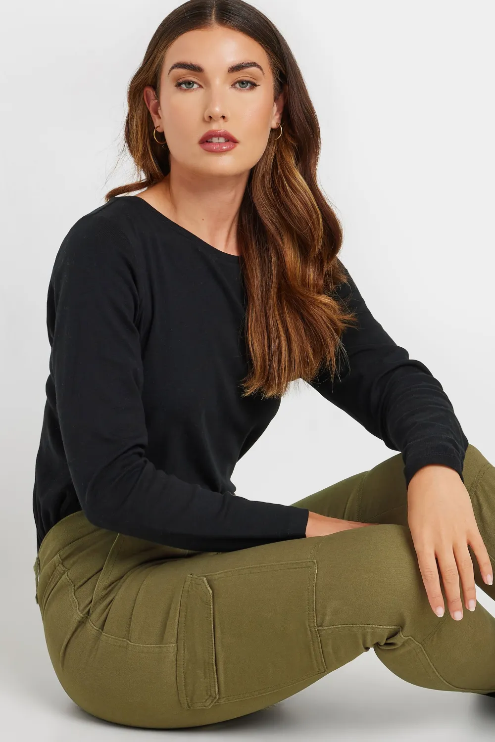 LTS Tall Khaki Green Cargo Skinny Jeans