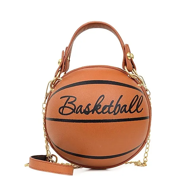 Women's Shoulder Bag PU Leather Party Daily Large Capacity Waterproof Durable White basketball White football Pink basketball
