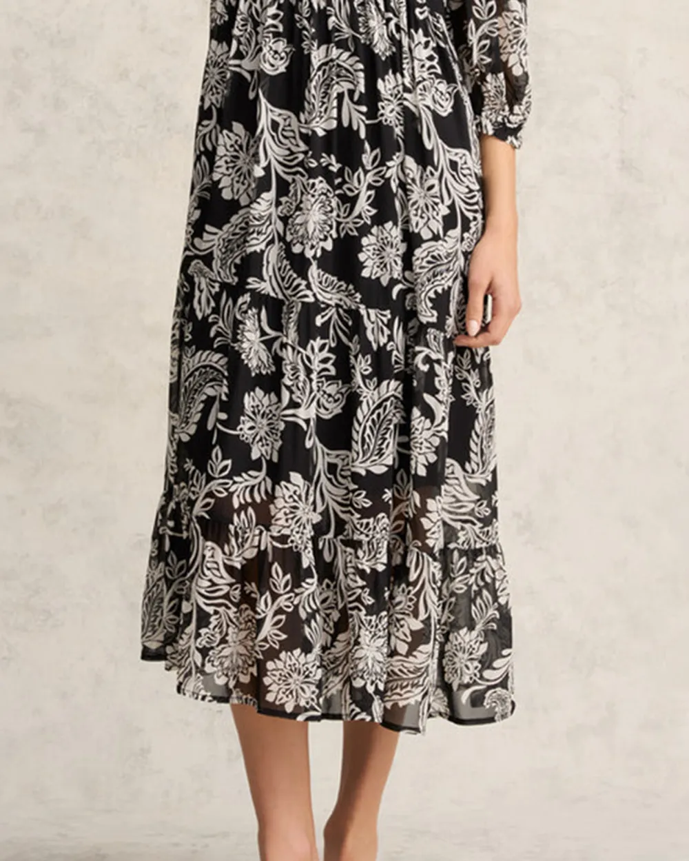 Printed Tiered Dress