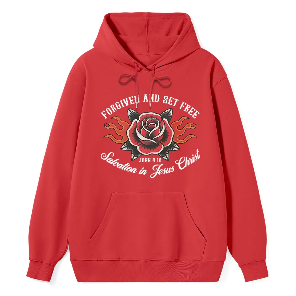 Forgiven And Set Free Classic Christian Hoodie