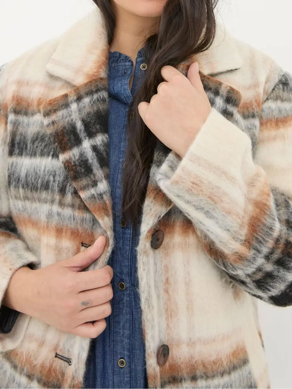 Brown Marin Wool Blend Coat