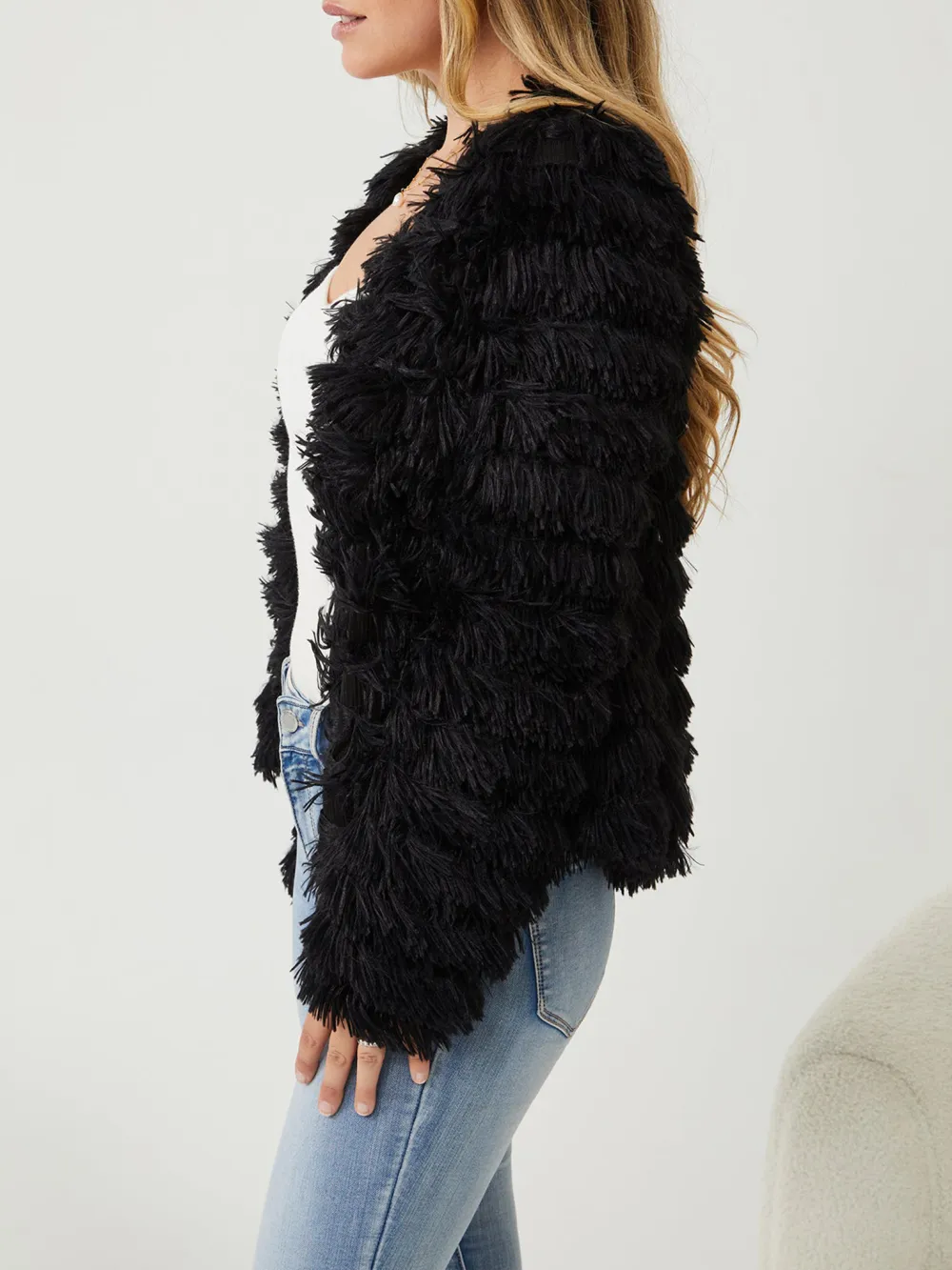 Black Daily Long sleeves Jacket