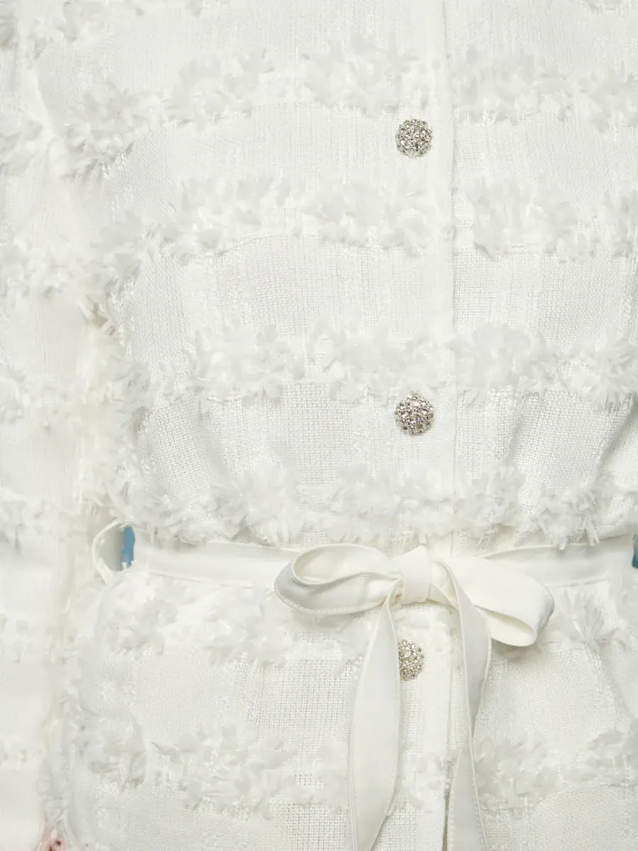 Crew Neck Tweed Jacket