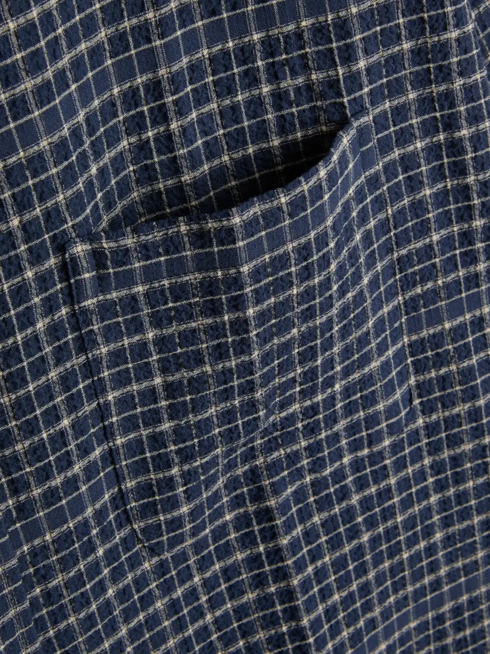 Cotton-Crepe Shirt Priory Navy