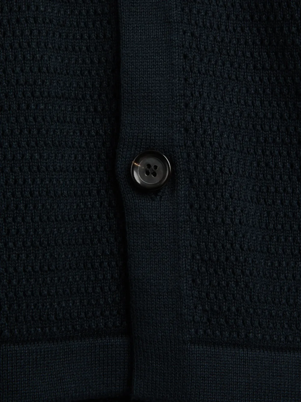 Navy Short Sleeve Knitted Shirt