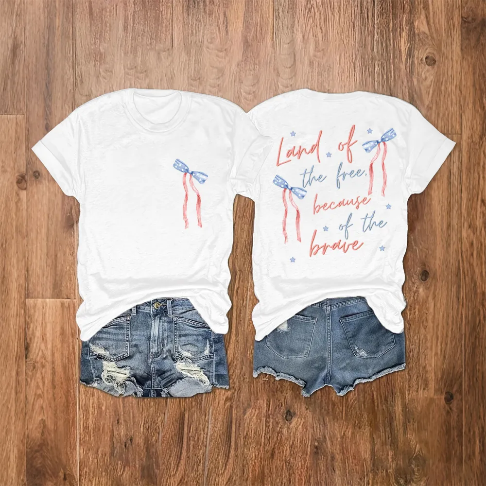 Women'S Land Of The Free Because Of The Brave T-Shirt