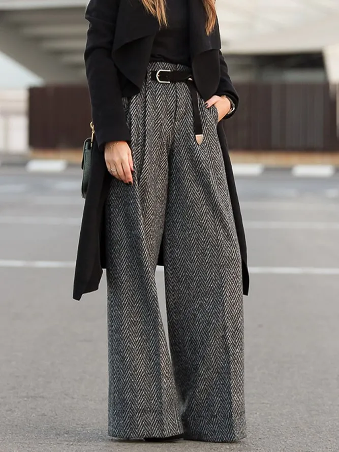 Urban Wide Leg Loose Striped Pants