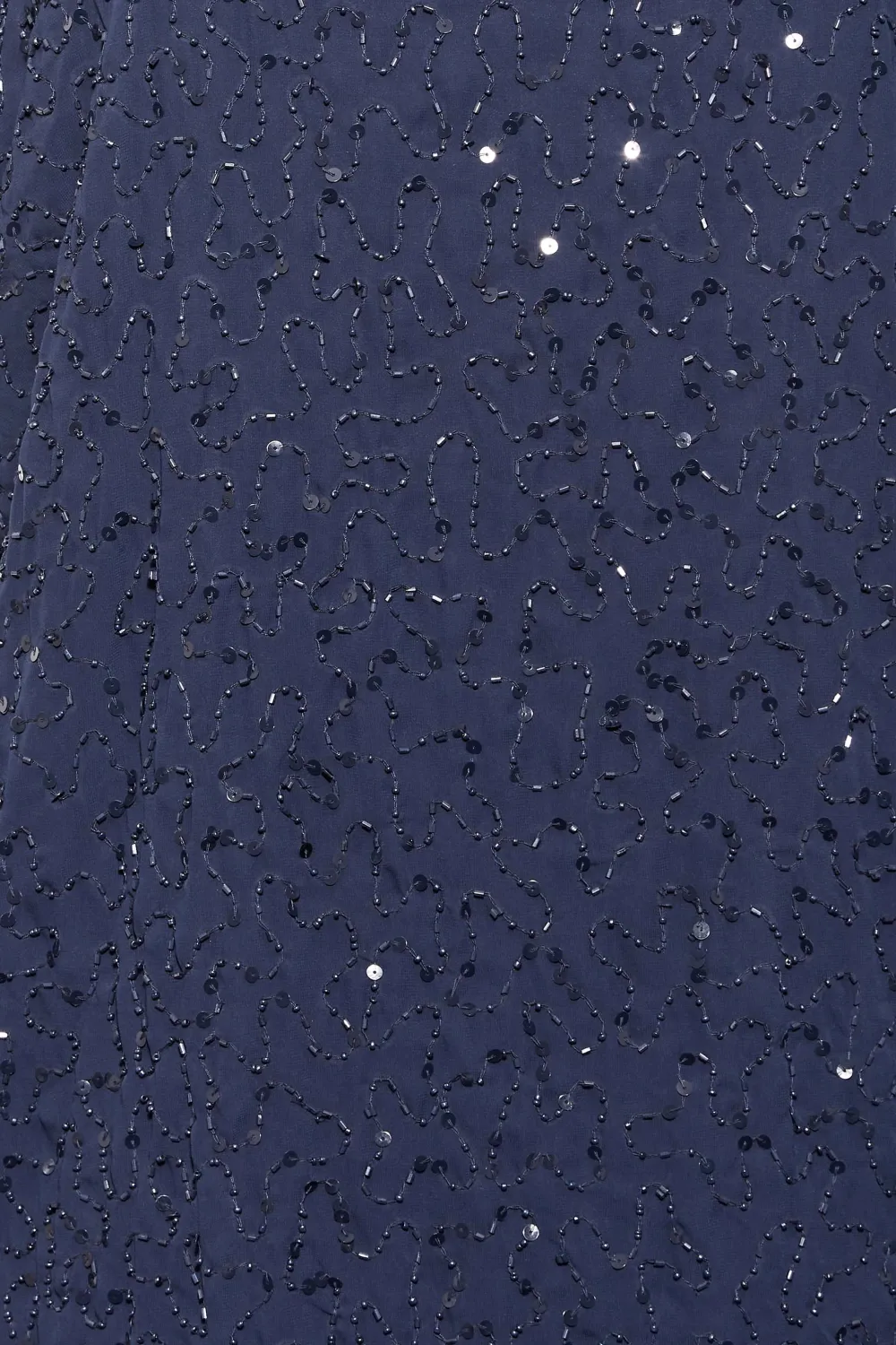 LUXE Curve Light Blue Sequin Hand Embellished Cape Dress