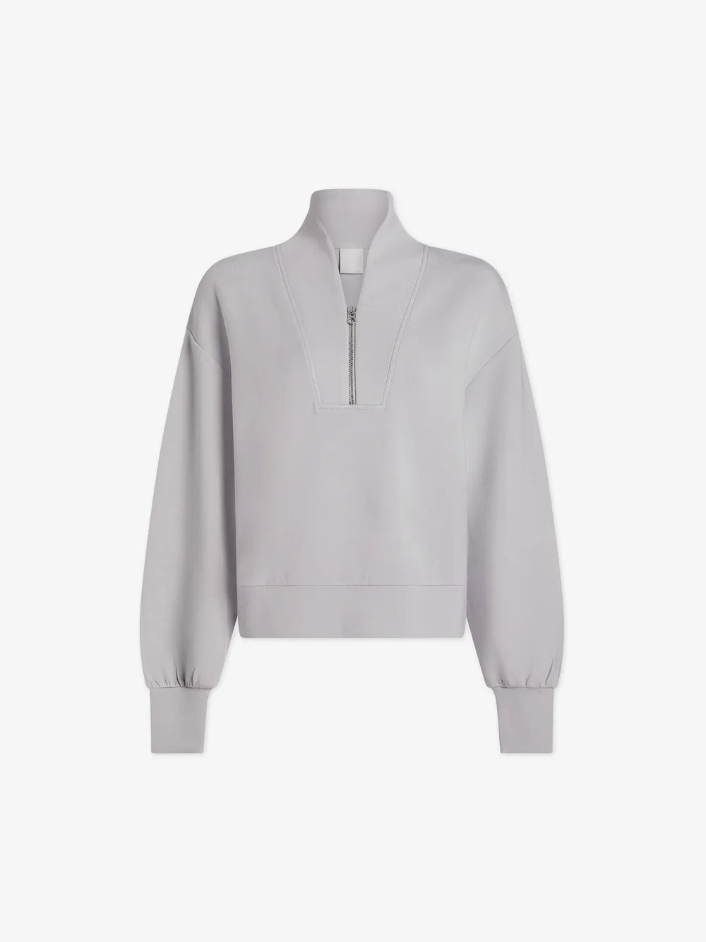 Chic Half-Zip V-Neck Oversized Sweatshirt