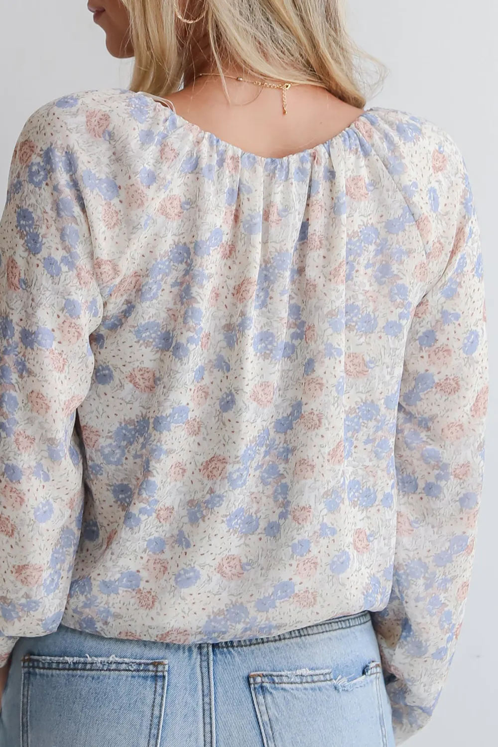 Stylish Grace Cream Floral Blouse