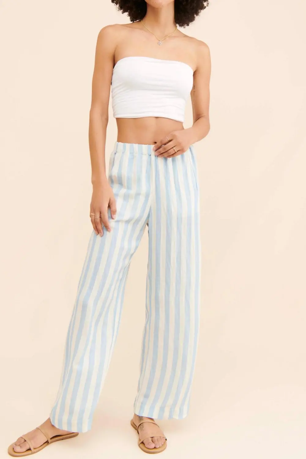 Stripe Wide Leg Pants