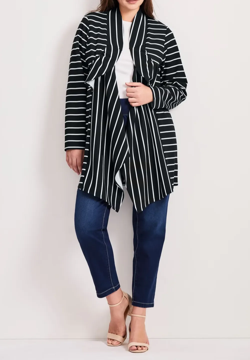 Long Sleeved Striped Cardigan