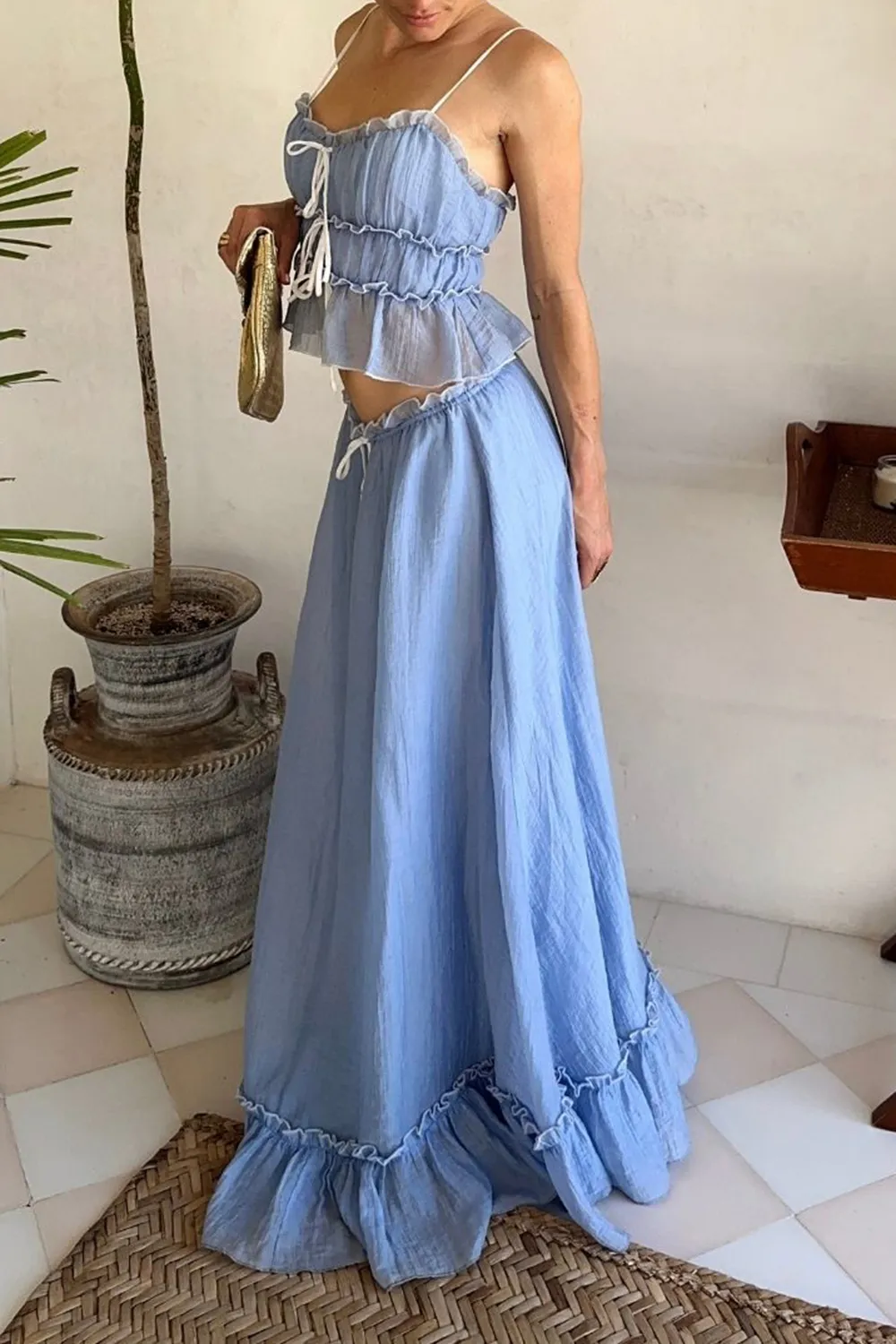 Holiday Style Baby Yellow Maxi Skirt