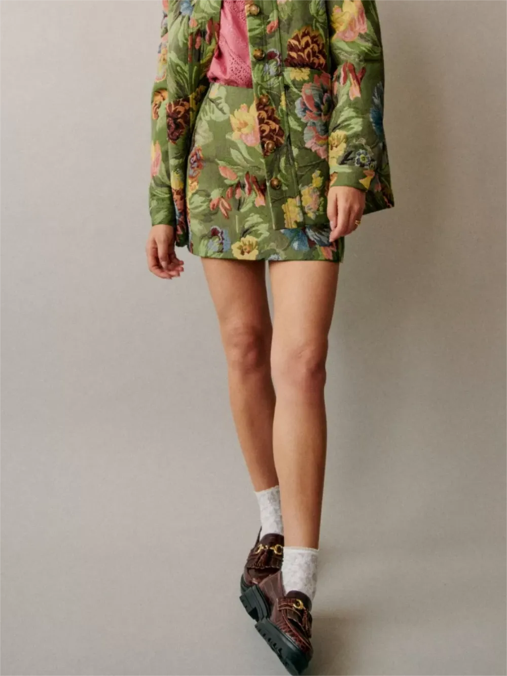 Daily Plants Print Skirt