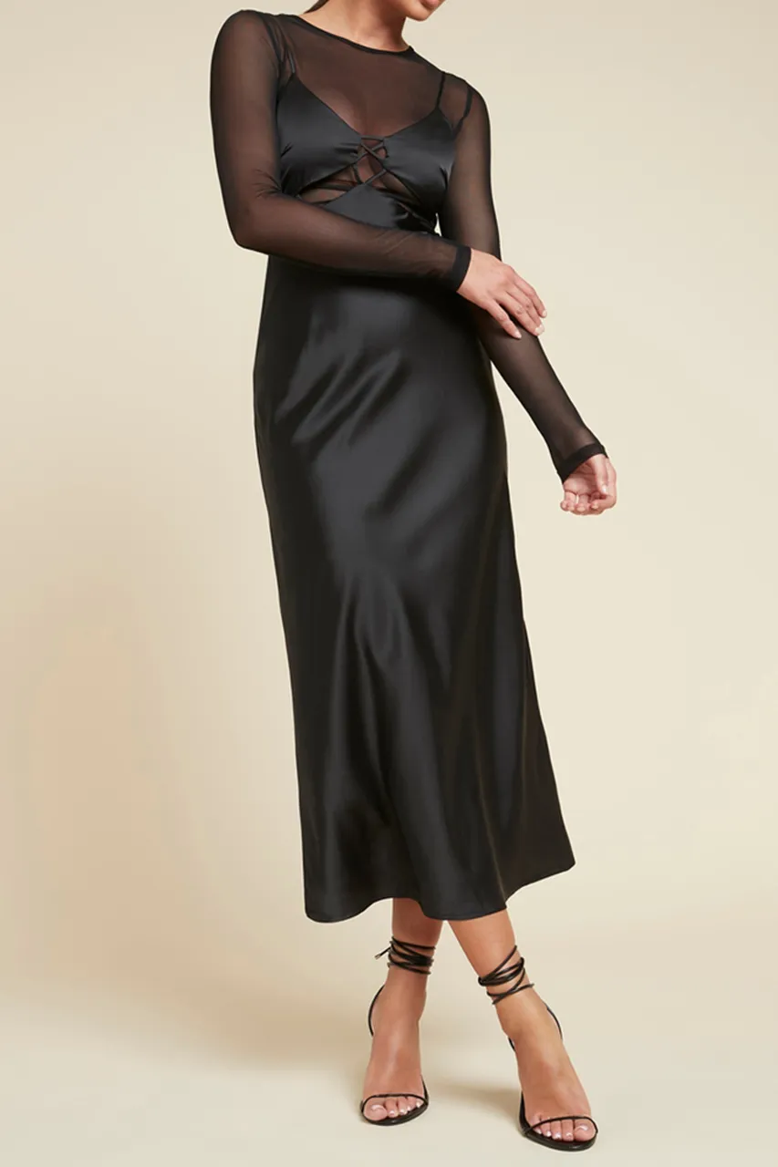 Black Sexy Long Sleeve Bottoming Top