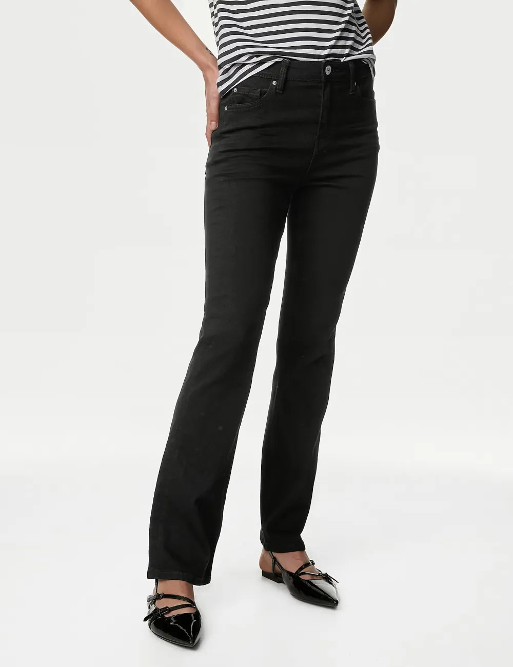 Womens Casual Slit Jeans