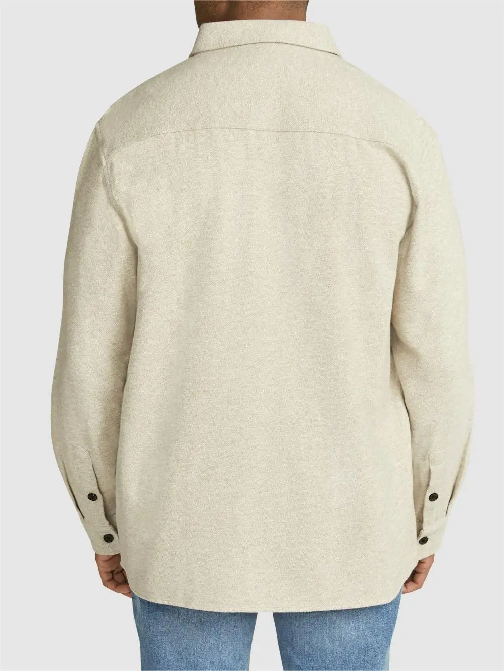 OATMEAL BRUSHED OVERSHIRT