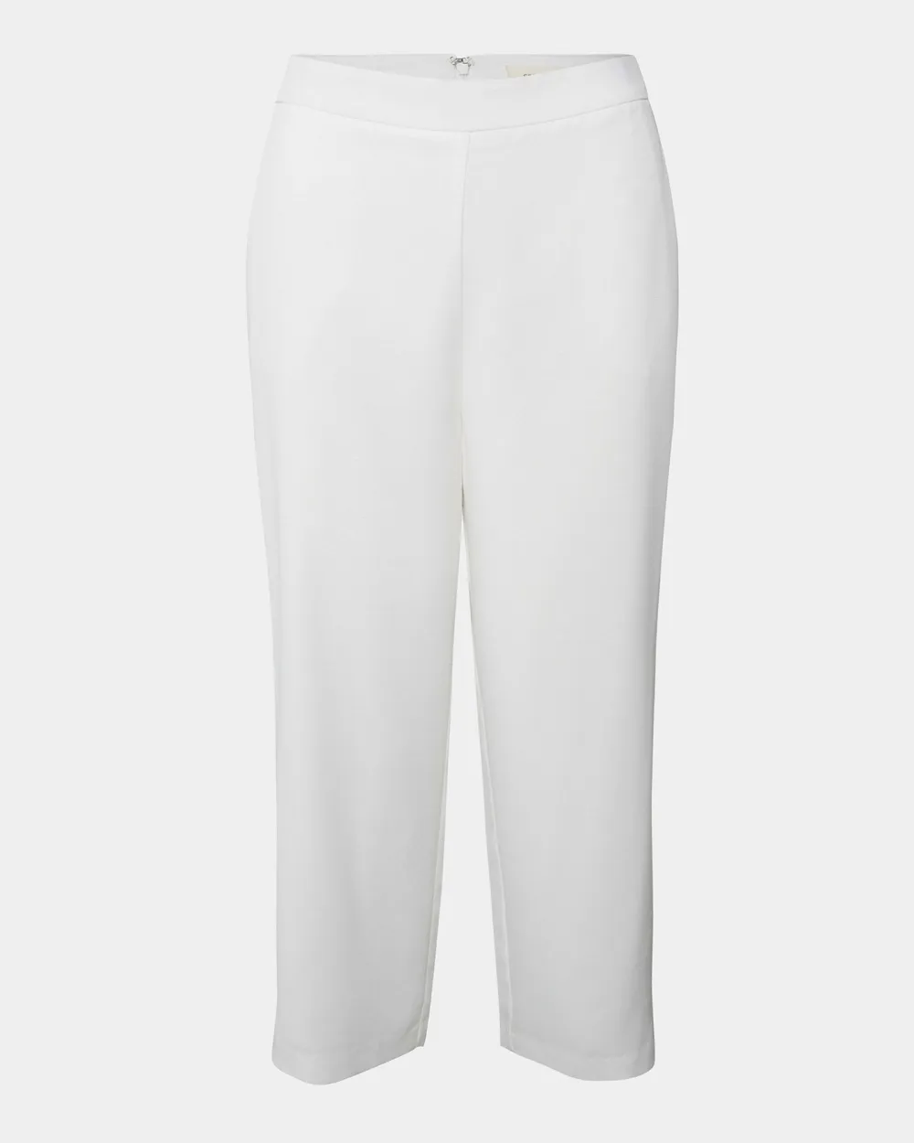 Straight Wide Leg High-Waist Culotte -Lvory