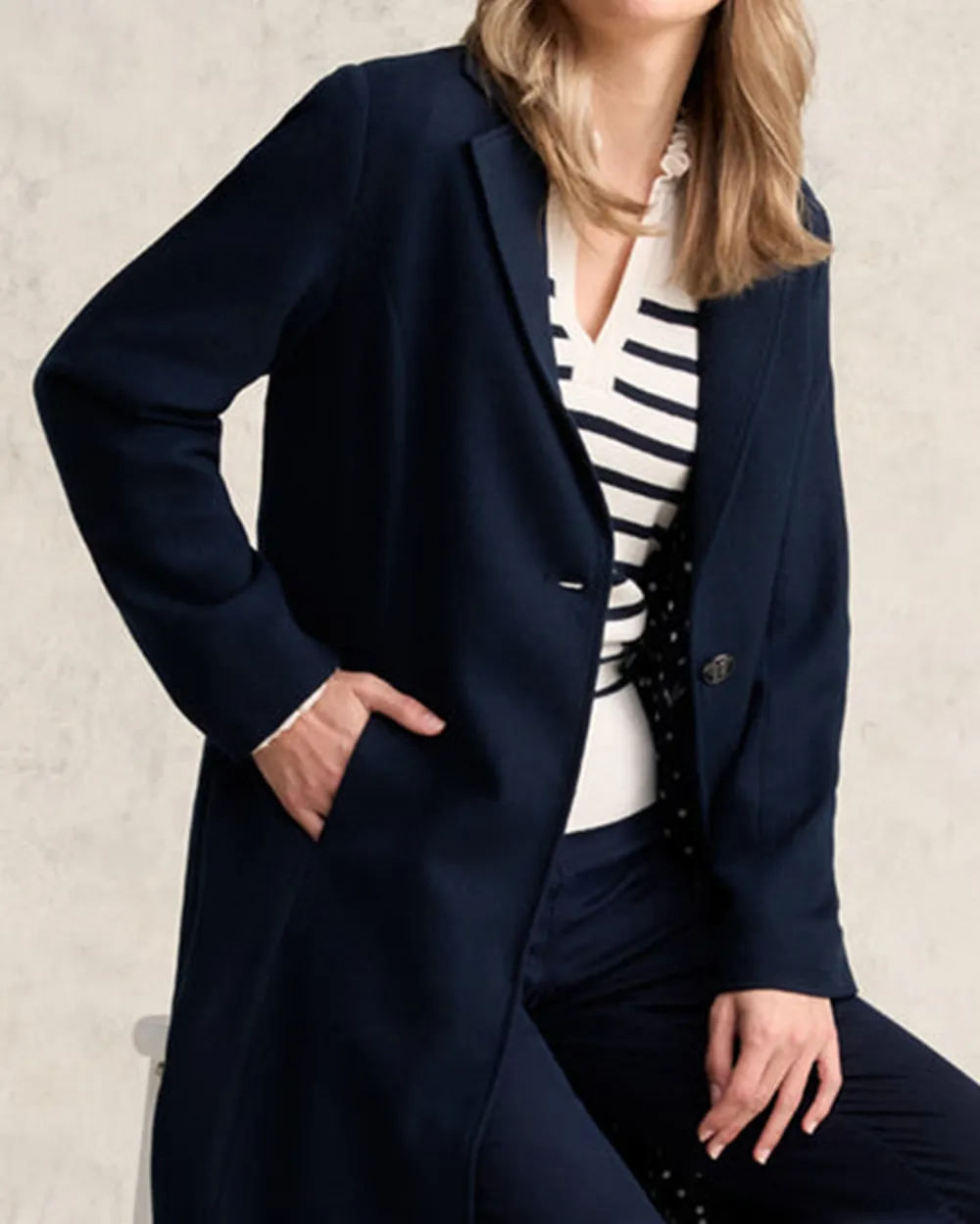 Long Line Single Breasted Coat