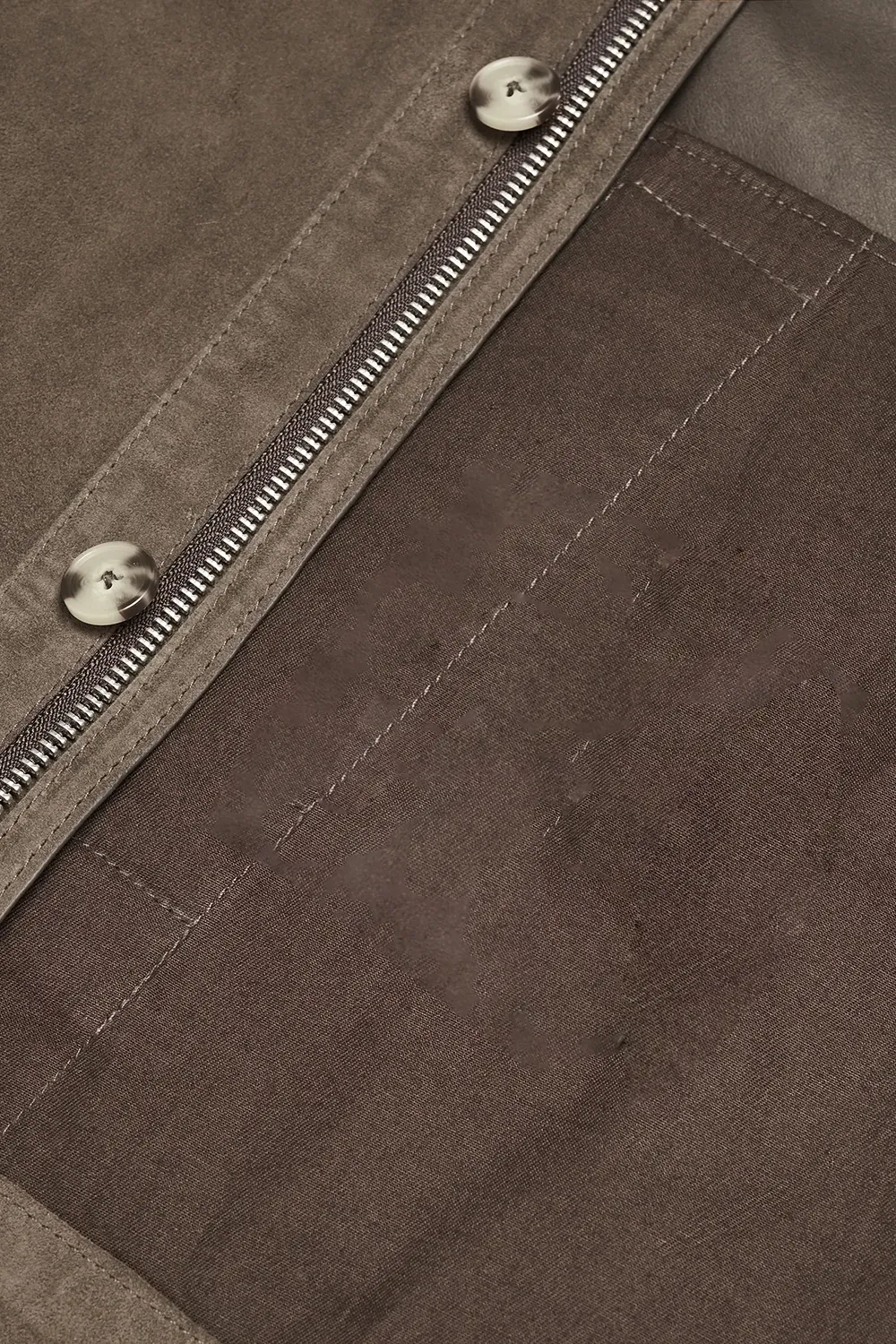 Suede Leather Jacket With Pockets