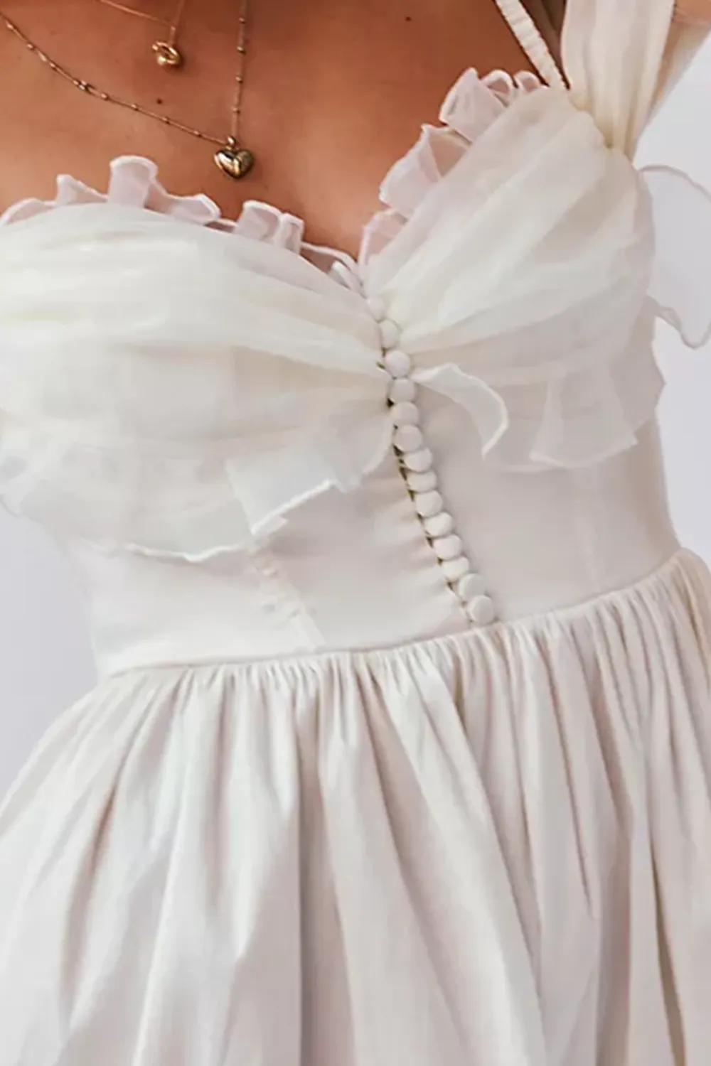 Off Shoulder Lace Trimmed Midi Dress