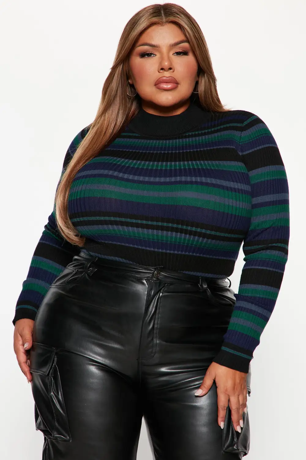 Warm My Body Sweater Bodysuit - Hunter