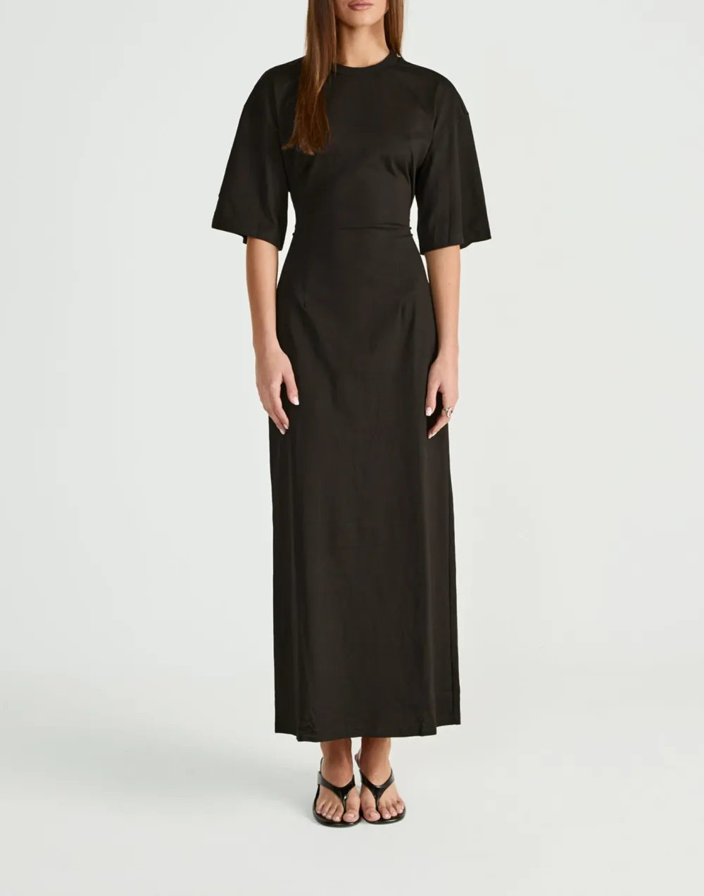 Simple And Versatile Short-Sleeved Dress