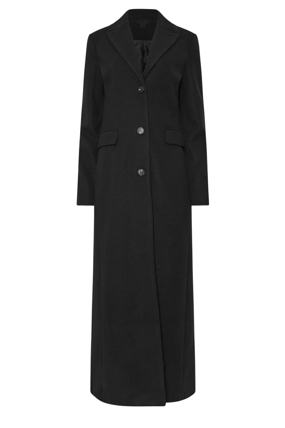 Black Formal Maxi Daily Coat