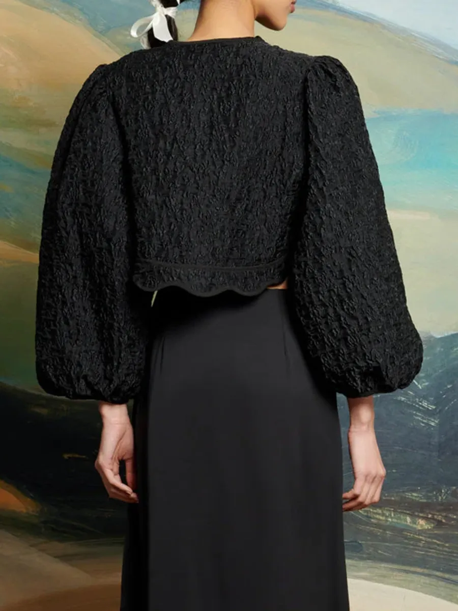 Casual Jacquard Regular Bolero