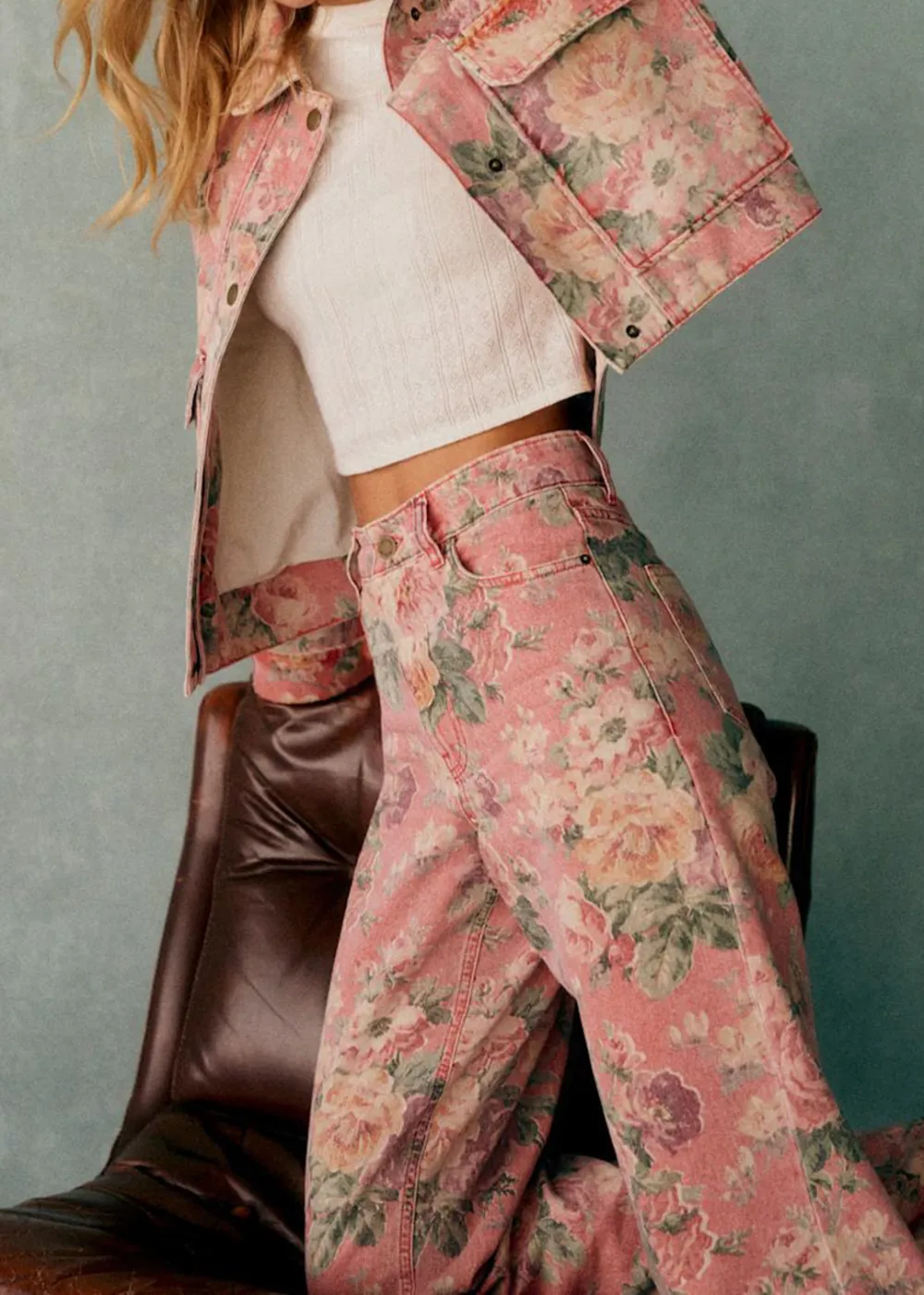 Apricot Short Denim Jacket