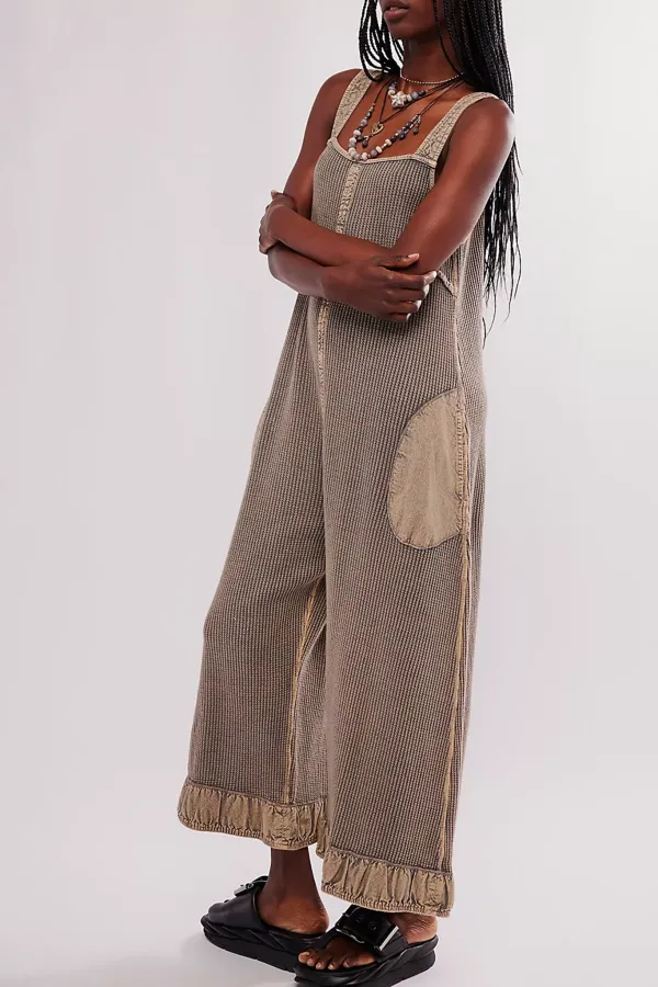 Sleeveless Striped Wide Leg Jumpsuit