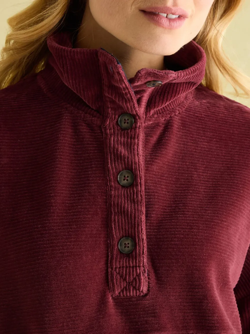 Burgundy Corduroy Sweatshirt