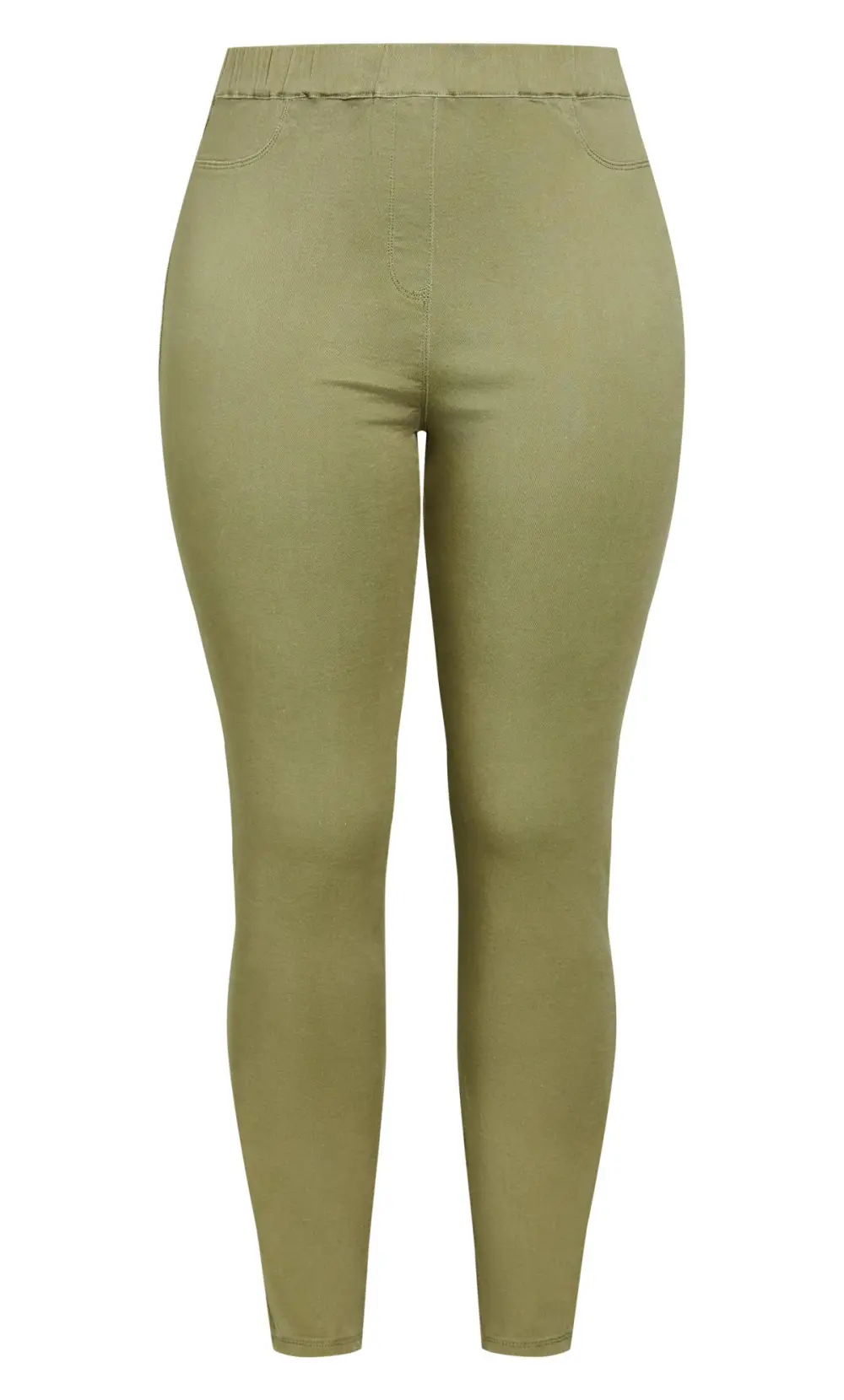 Evans Khaki Green Pull On Jeggings