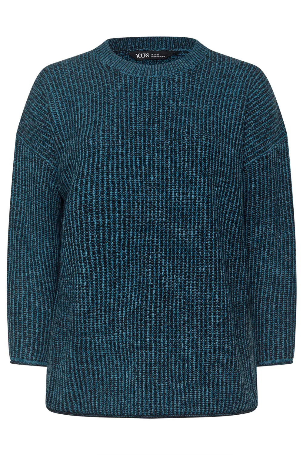 YOURS Curve Grey Drop Shoulder Knitted Jumper