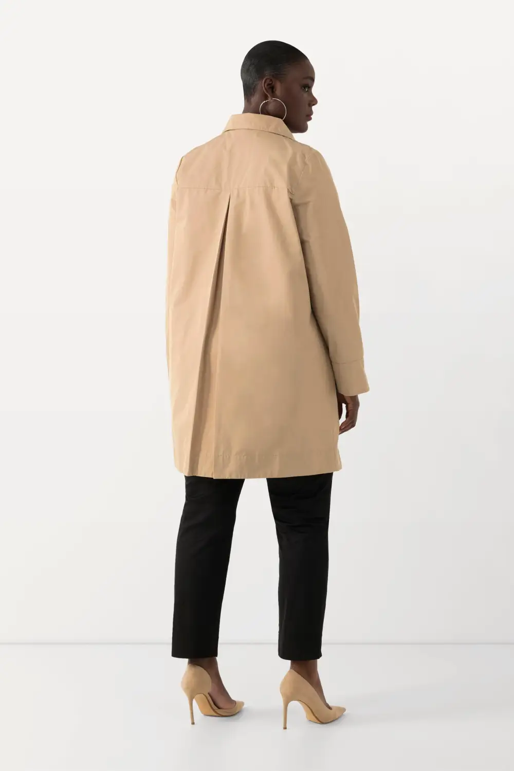 Jacke Stehkragen Rückenfalte Langarm