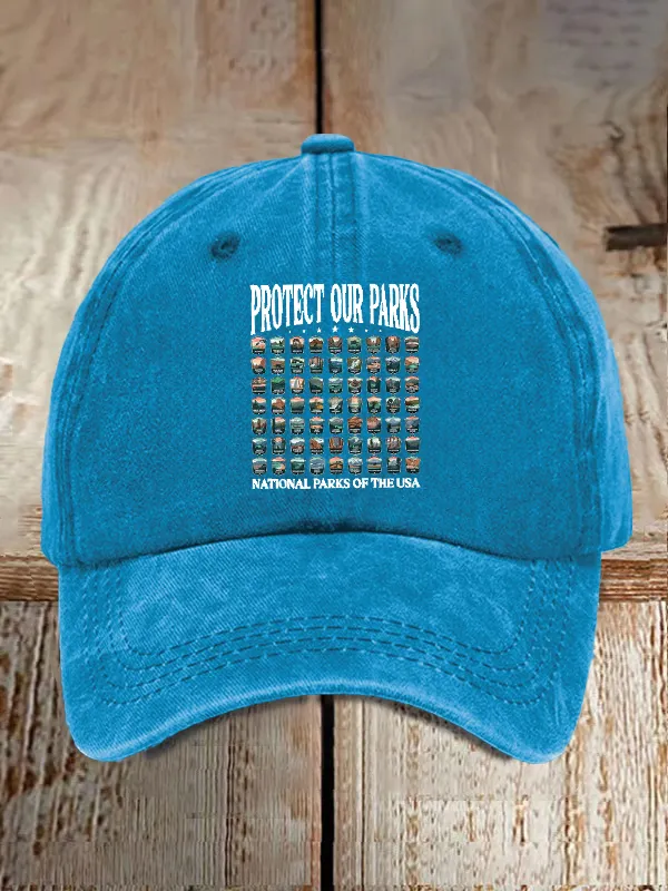 Protect Our Parks Badges Comfort Colors Baseball Caps