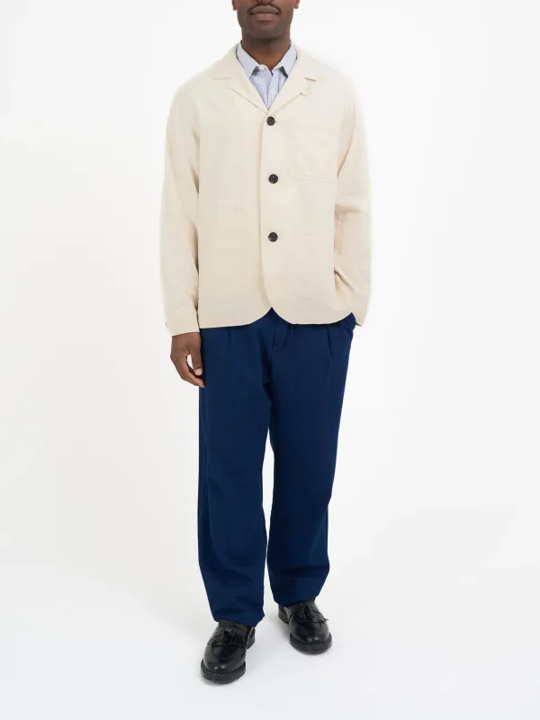 Ecru Cotton Shirt Jacket