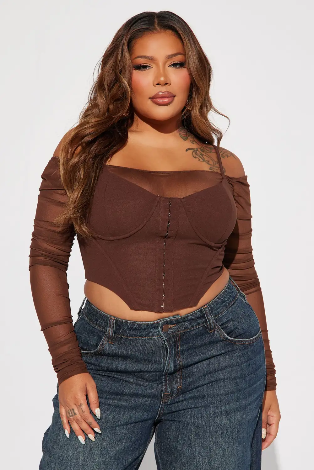 Evelyn Corset Top - Chocolate