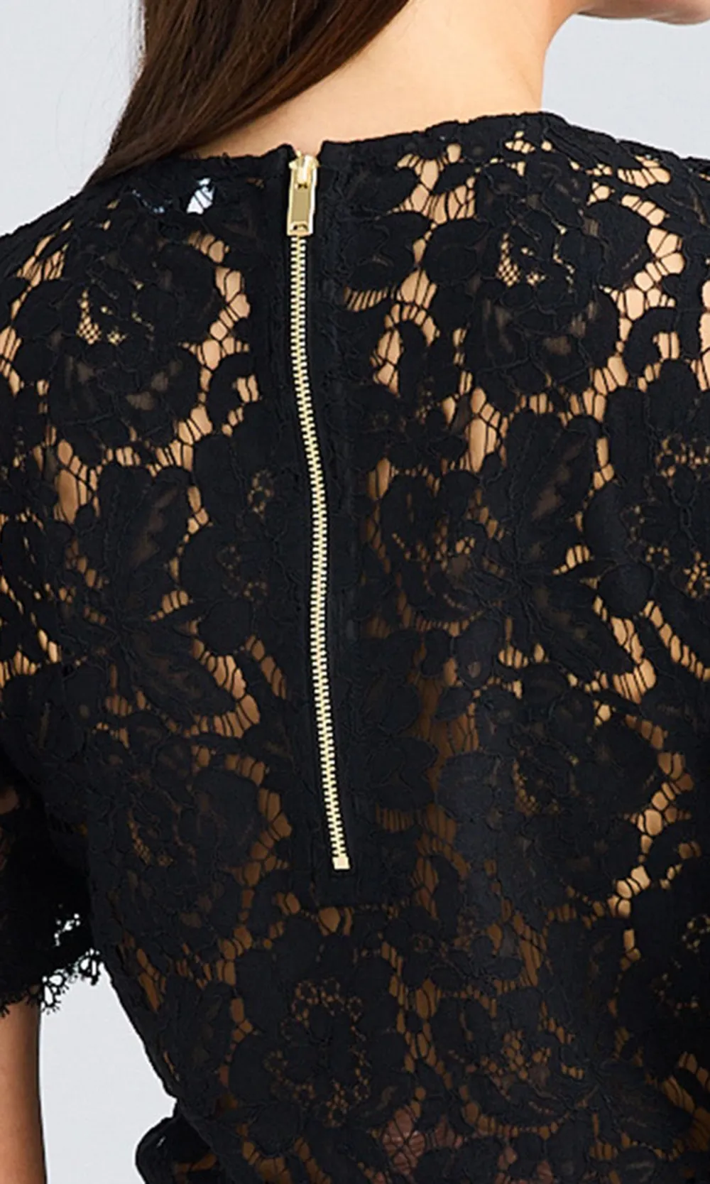 Lace Short Sleeve Top