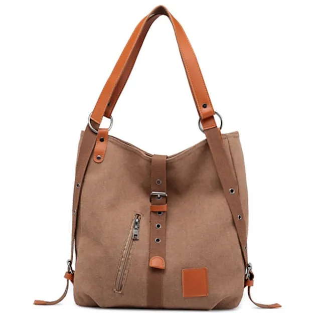 Women's Crossbody Bag Canvas Daily Date Zipper Solid Color Red Blue