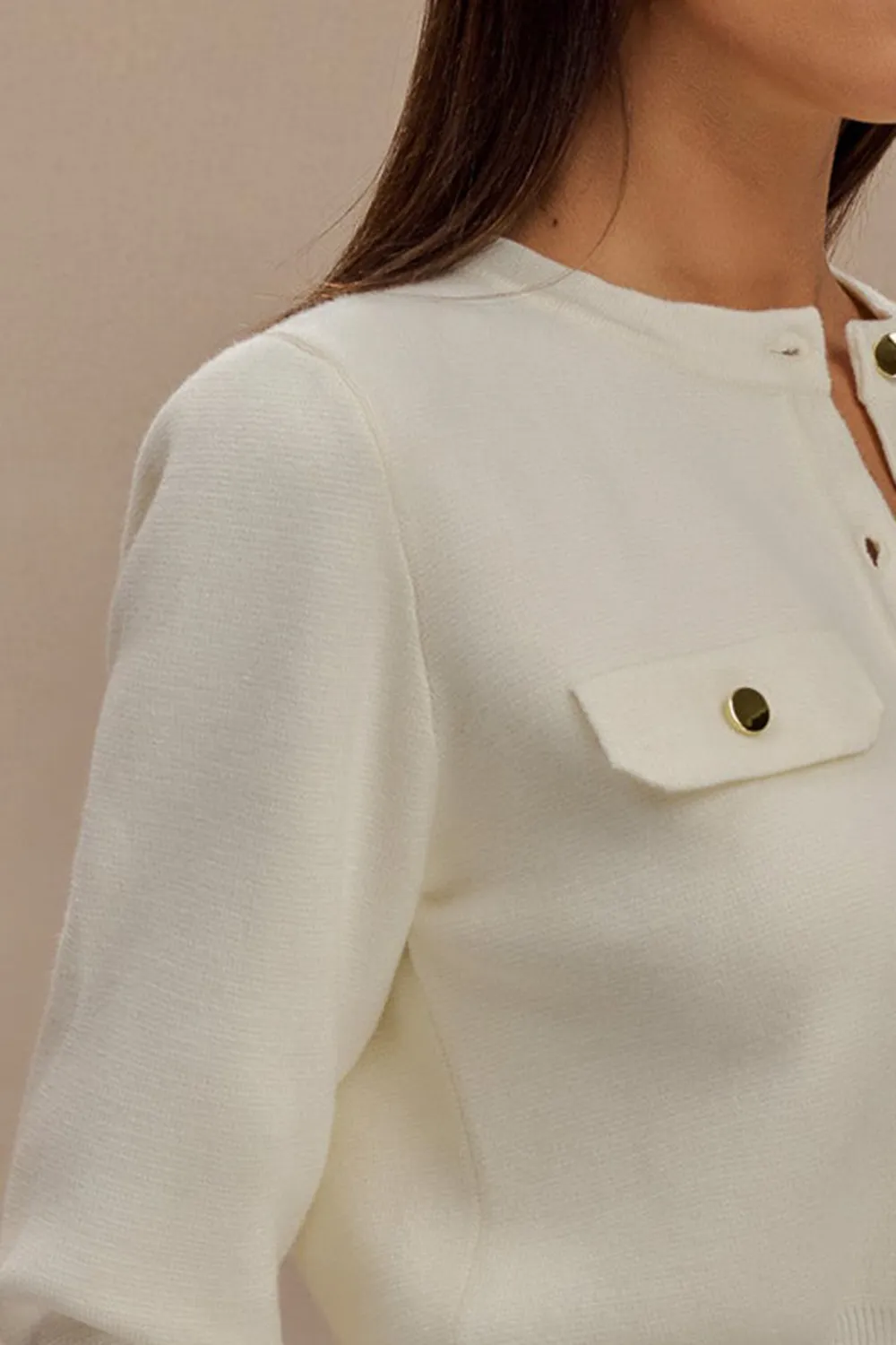 Casual Style Knit Long Sleeve Cardigan