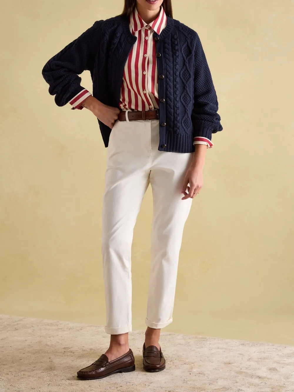 Daily Red & Cream Stripe Shirt