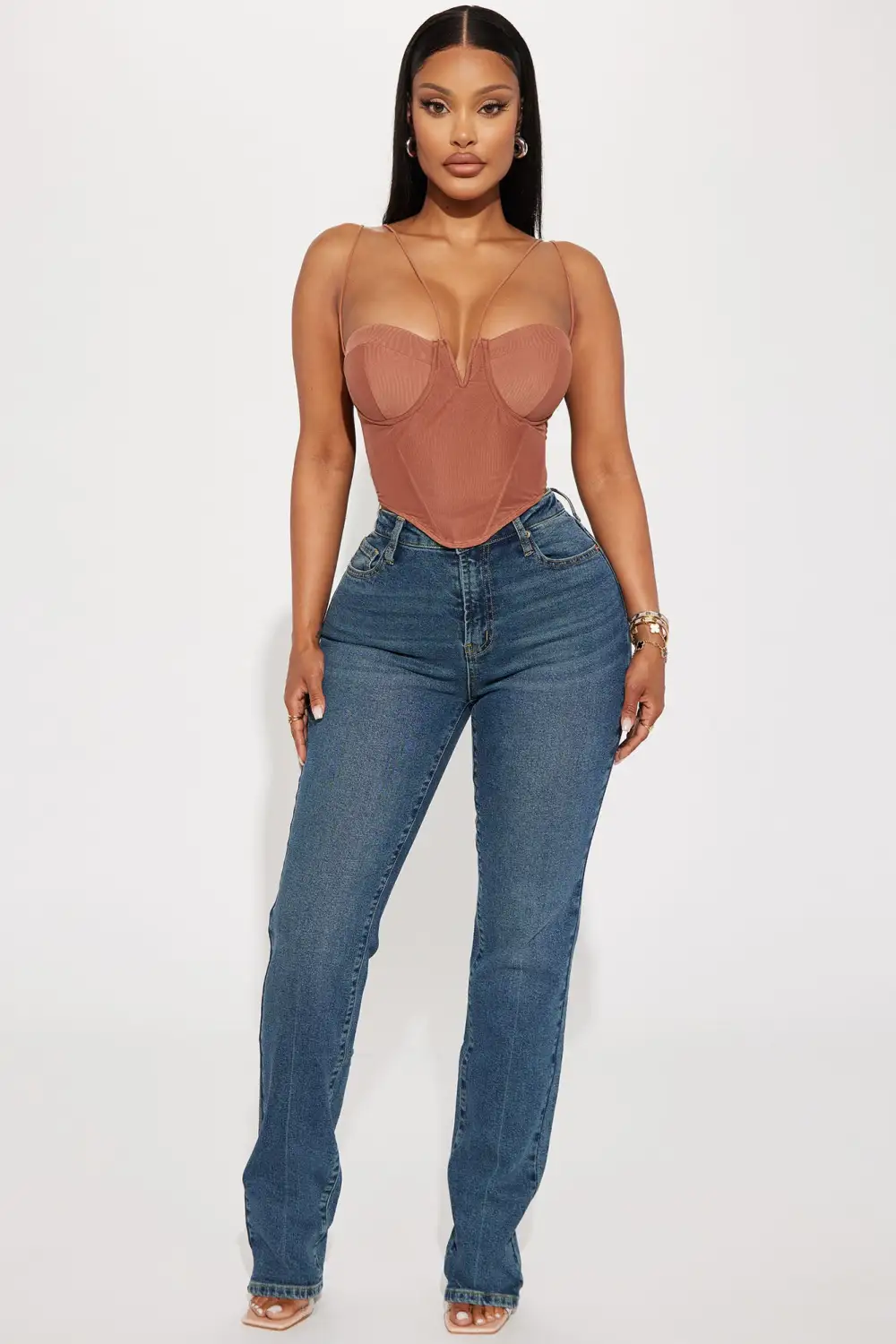 Sara Corset Top - Mocha