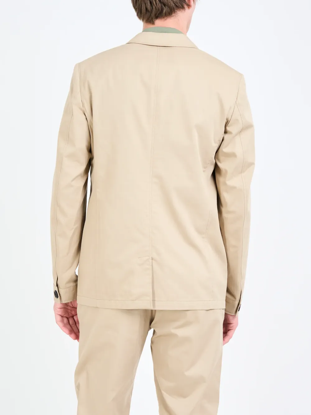 Beige Casual Style Lapel Linen Blazer
