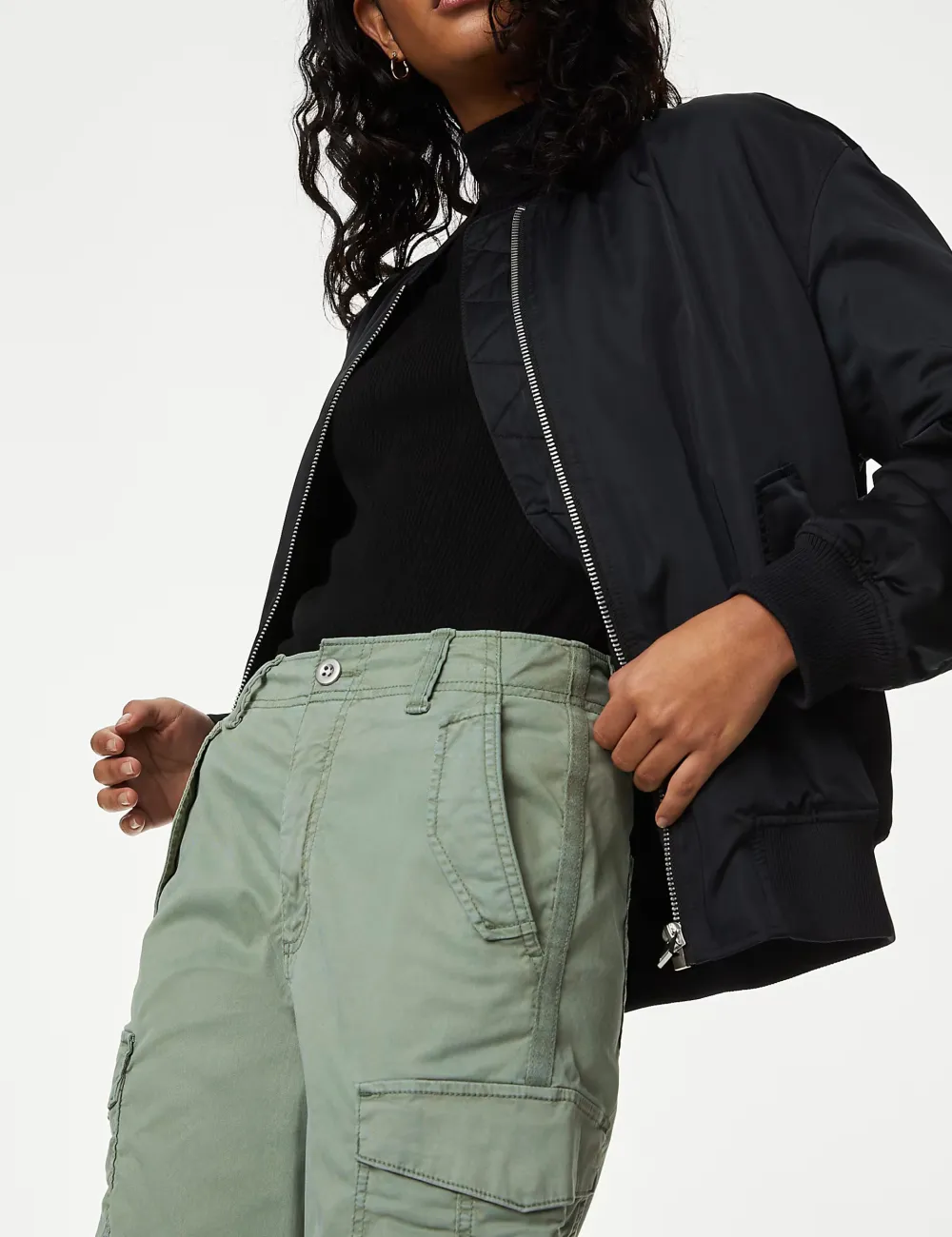 Straight Leg Trousers with Pocket