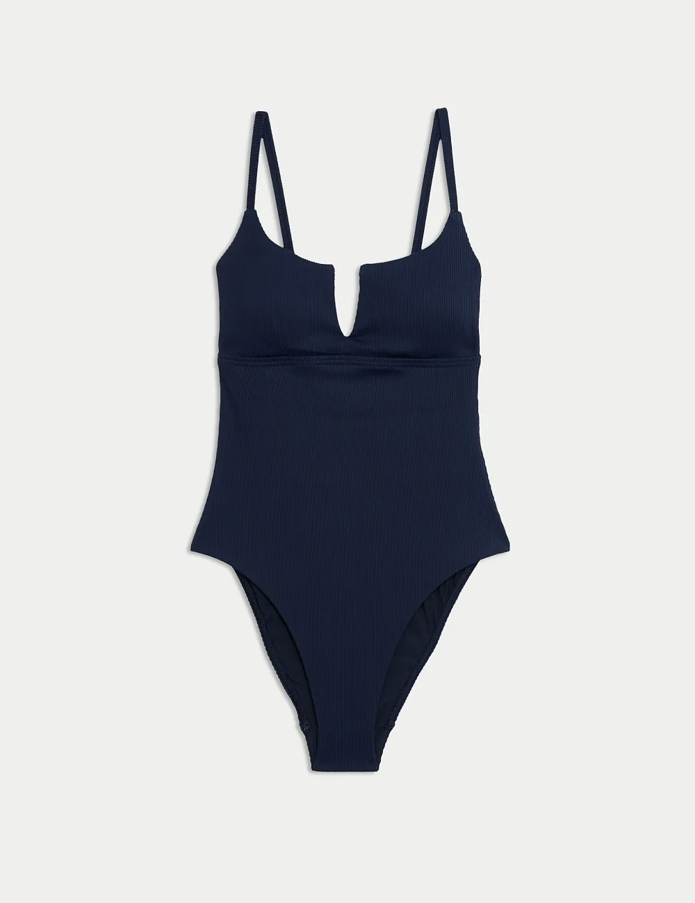 Tummy Control Ribbed Padded Swimsuit