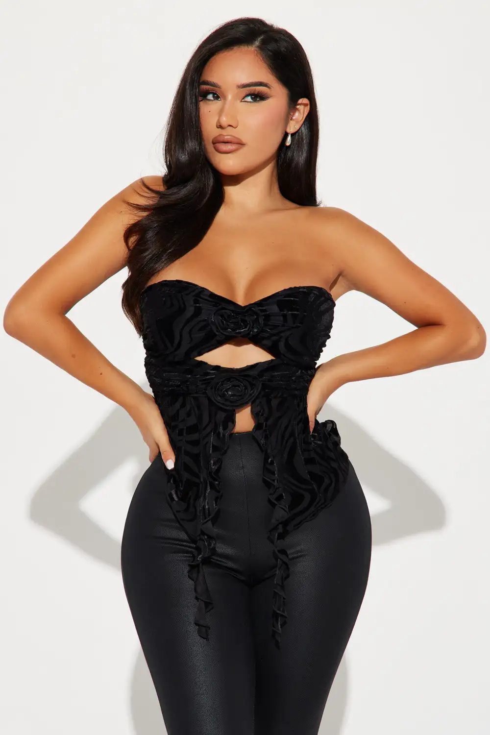 Eileen Velvet Tube Top - Black