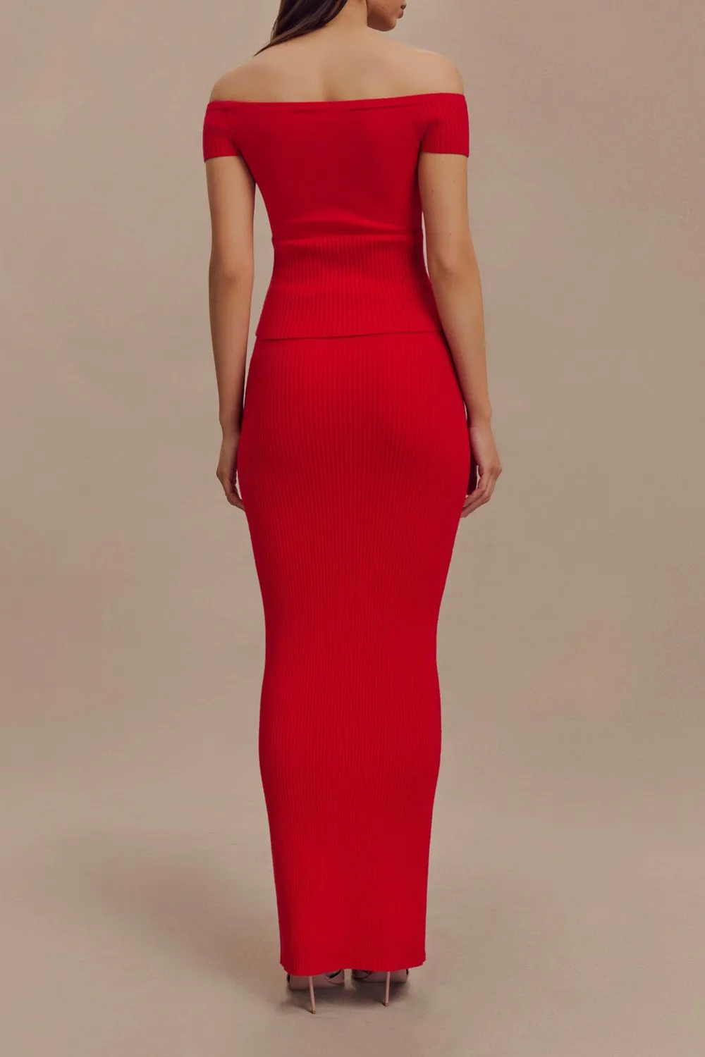 Ribbed Knit Maxi Skirt